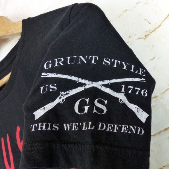 Grunt Style T-Shirt Mens M Black USA Straight Outta Colonies Graphic Patriotic - Picture 5 of 9